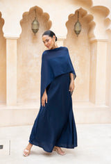 Natasha Gan Sabina Capped Dress | Navy