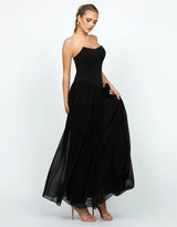 Bariano Georgie Strapless Drape Maxi Dress