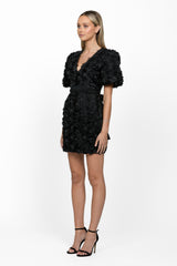 Bariano Gwendolyn short puff sleeve mini dress