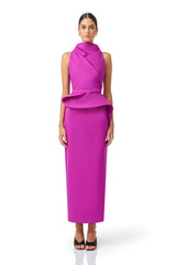Lioris Peplum Gown | Purple