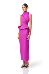 Lioris Peplum Gown | Purple