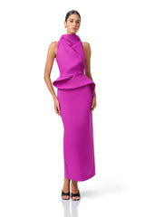 Lioris Peplum Gown | Purple
