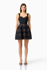 Elliatt Emberly Lace Mini Dress | Black