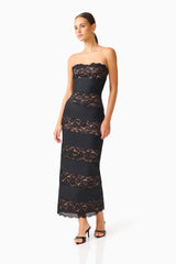 Elliatt Emberly Lace Gown Dress | Black