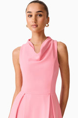 Risa Cowl Neck Gown | Bubblegum