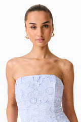 Elliatt Lacy Strapless Gown | Powder Blue