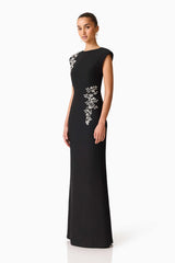 Elliatt Veda Embellished Gown | Black
