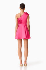 Elliatt Noralyn One Shoulder Mini Dress | Hot Pink
