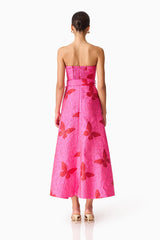 Elliatt Lorena Jacquard Strapless Gown | Pink