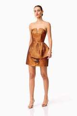 Elliatt Sapphira Strapless Mini Dress Orange