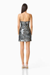 Titania Party Mini Dress | Deep Silver