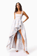 Elliatt Fiorella Jacquard Gown | Blue