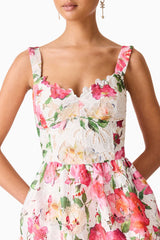 Elliatt Roselle Frill Midi Dress | Floral