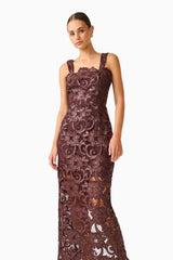 Elliatt Novelle Column Midi Dress | Brown