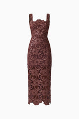 Elliatt Novelle Column Midi Dress | Brown