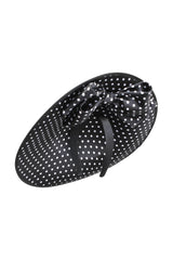 Morgan & Taylor Hana Plate Fascinator | Black/White