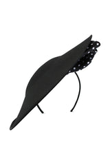 Morgan & Taylor Hana Plate Fascinator | Black/White