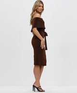 Honey and Beau Gemma off the shoulder dress