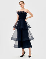 Bariano Mae Tiered Ruffle Midi