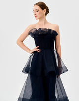 Bariano Mae Tiered Ruffle Midi