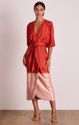 Pasduchas Sundowner Wrap Midi Dress