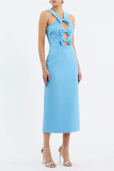 Rebecca Vallance Skye Midi Blue Dress