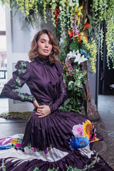 Mackenzie Mode Angel Wings Silk Maxi Dress