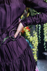 Mackenzie Mode Angel Wings Silk Maxi Dress