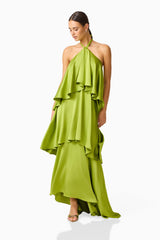 Elliatt Marilla Tiered Gown | Fern Green