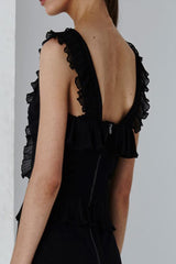 Shilla Devine Crinkled Pleat Mini Dress