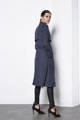 Shilla Prime Pin Stripe Trench