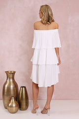 Lost in Lunar Santana Off The Shoulder Dress in White