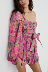 For Love and Lemons Annie One Shoulder Mini Dress