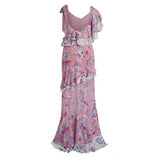 We Are Kindred - Alessandra Ruffle Maxi Dress in Monet Bloom