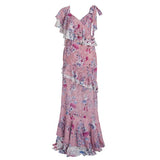 We Are Kindred - Alessandra Ruffle Maxi Dress in Monet Bloom