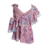 We Are Kindred - Alessandra Ruffle Blouse in Monet Bloom