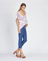 We Are Kindred - Alessandra Ruffle Blouse in Monet Bloom