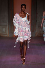 We Are Kindred - Alessandra Ruffle Blouse in Monet Bloom