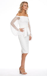 Pasduchas Floozy Sleeve Midi Dress in Ivory