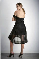 Shilla the label desire mesh off shoulder dress