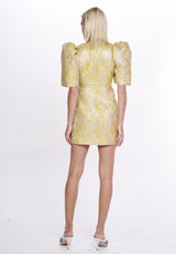 Nicola Finetti Kendall Dress | Yellow/Silver