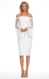 Pasduchas Floozy Sleeve Midi Dress in Ivory