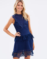 Shilla the label Dolce Lace Trim Mini Dress