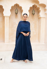 Natasha Gan Sabina Capped Dress | Navy