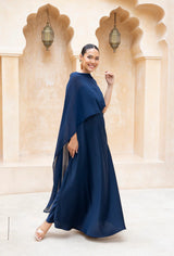 Natasha Gan Sabina Capped Dress | Navy