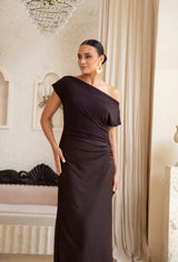 Natasha Gan Lulu Glamour Dress | Chocolate