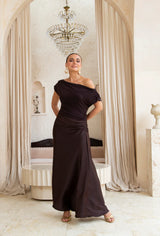 Natasha Gan Lulu Glamour Dress | Chocolate