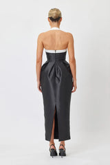 Bianca & Bridgett Victoria Midi Dress | Black & White