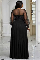 Sequin Chiffon Maxi Dresses | Black