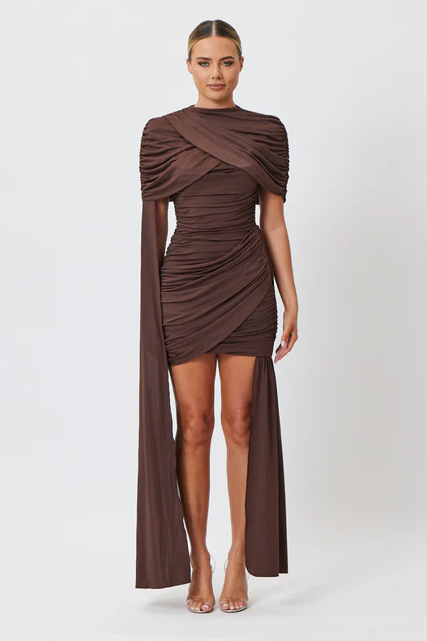 Bianca & Bridgett Kelsey Mini Dress Brown